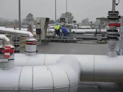 Storag Etzel (Gemeinde Friedeburg) ist einer der gr&ouml;&szlig;ten Kavernenspeicherunternehmen Europas. Hier laufen aktuell die Planungen und Tests f&uuml;r die Einspeicherung von gr&uuml;nem Wasserstoff.