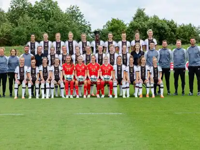 Wollen den WM-Titel: Deutschlands Fu&szlig;ball-Frauen.