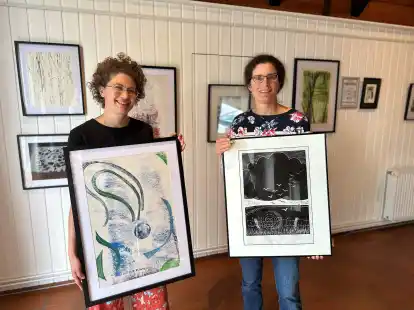 Freuen sich auf ihre Ausstellung im Atrium (von links): Anne Humboldt und Christine Pape