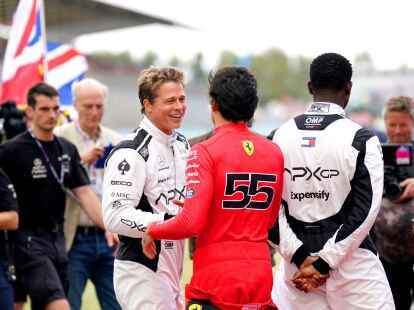 Der Formel-1-Film mit Brad Pitt (l) wird auch in Ungarn weitergedreht.