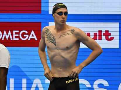Freistilschwimmer Florian Wellbrock vor dem Rennen in Fukuoka.