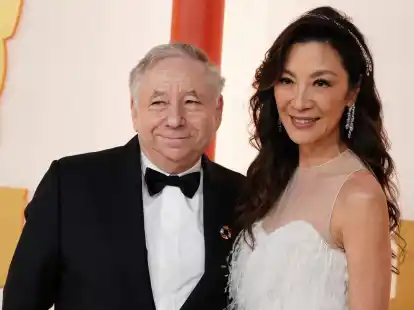 Jean Todt und Michelle Yeoh bei der Oscar-Verleihung 2023.