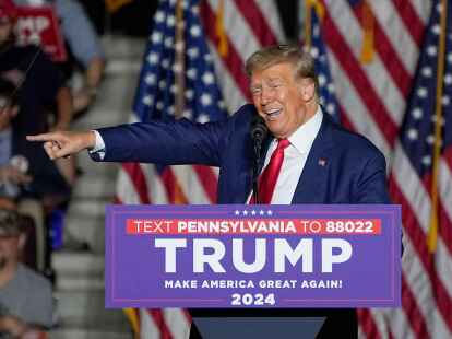 Ex-US-Pr&auml;sident Donald Trump bei einer Wahlkampfveranstaltung im US-Bundesstaat Pennsylvania.