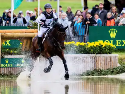 Schied bei der Vielseitigkeits-EM aus: Michael Jung auf seinem Pferd Chipmunk.