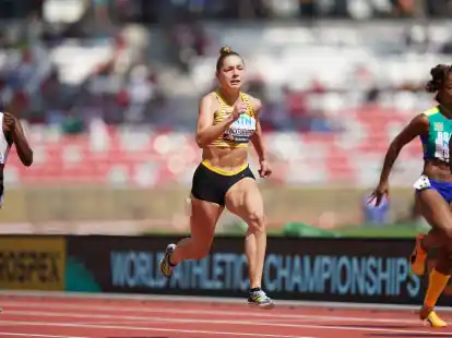 Geht &uuml;ber 100 Meter an den Start:&nbsp;Sprinterin Gina L&uuml;ckenkemper.