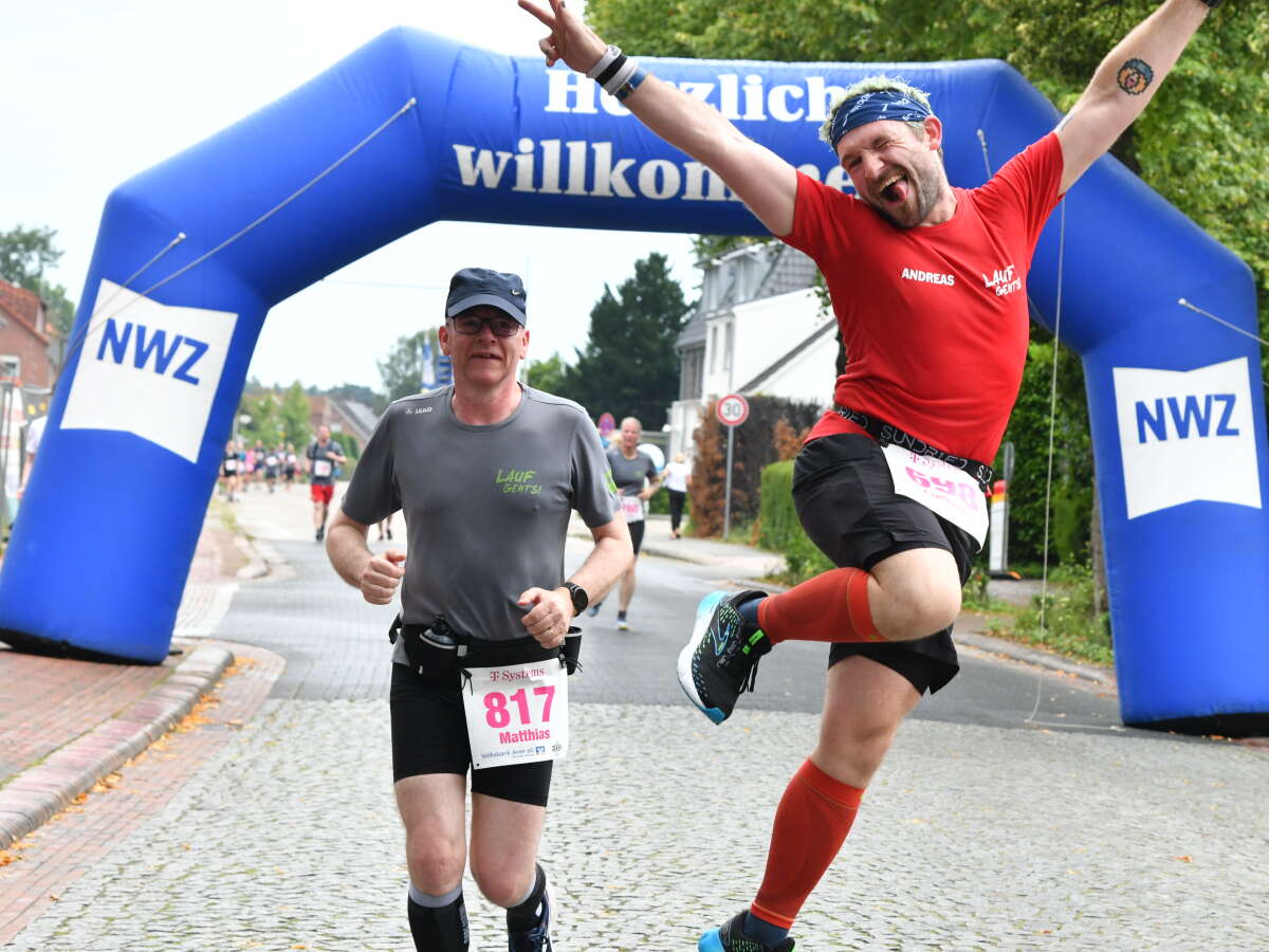 JeverFunLauf in Schortens „Lauf geht’s“Teilnehmer meistern 10 KilometerStrecke schwierige