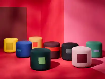 Farben machen mehr Spa&szlig;: Verspieltere M&ouml;bel kommen laut Einrichtungsexperten in Trend - ein Beispiel daf&uuml;r k&ouml;nnen die Hocker Ayaka von Sch&ouml;nbuch sein, die auf der IMM in K&ouml;ln gezeigt werden.