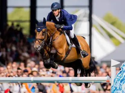 Der deutsche Reiter Daniel Deusser wurde Dritter beim Turnier auf der Reitanlage von Ludger Beerbaum.