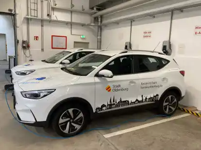 Die Dienstwagenflotte der Stadtverwaltung ist bereits gr&ouml;&szlig;tenteils mit dem neuen st&auml;dtischen Logo ausgestattet.