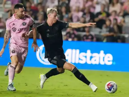 Lionel Messi (l) blieb genen Nashville ohne Tor.