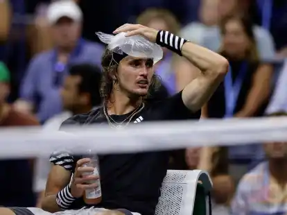 W&auml;hrend des Achtelfinales von Alexander Zverev gab es einen Zwischenfall.