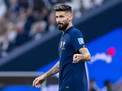 Frankreichs Olivier Giroud auf dem Spielfeld.