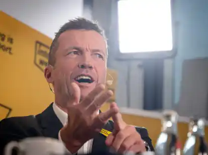 Lothar Matth&auml;us spricht im Deutschen Fu&szlig;ballmuseum zum Thema Nationalmannschaft und EM 2024.