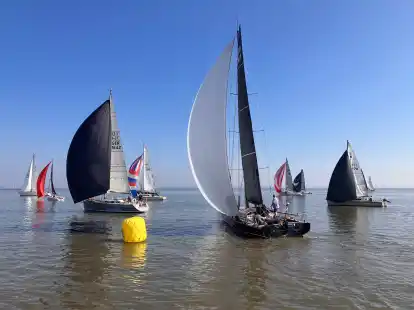 Die WSC-Jaderegatta fand erstmals vor Hooksiel statt und verzeichnete unerwartet gro&szlig;en Zuspruch &ndash; allein: Wind war Mangelware an diesem herrlichen Sp&auml;tsommertag.