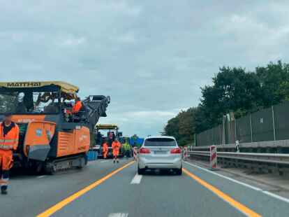 Eine Spur: Zwischen der Auffahrt Eversten und dem Dreieck West wird in dieser und in der n&auml;chsten Woche gearbeitet.