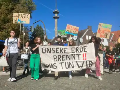 Im Rahmen von Fridays for Future wurde am Freitagmittag auch in Norden f&uuml;r mehr Klimaschutz demonstriert.