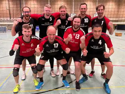 Freude über den gelungenen Saisonstart: die Volleyballer des VfL Wildeshausen