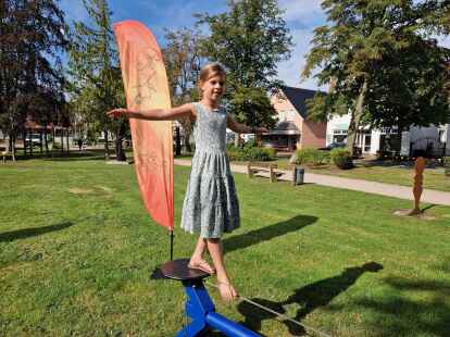 Maira balancierte auf dem Drahtseil.