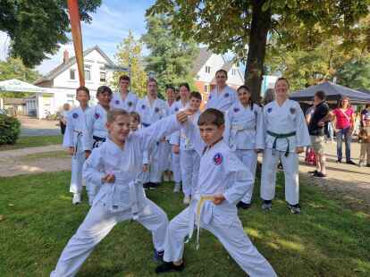 Ein Einblick in die Kunst des Kampfsportes: Der Budokan-Verein Hude trat bei Spielart im Klosterort auf.