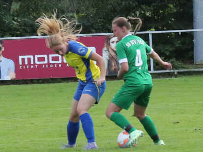 Die Fu&szlig;ballerinnen der SG Gro&szlig;enmeer/Bardenfleth (in Gelb, hier im Heimspiel gegen Wilhelmshaven) verloren gegen den Post SV Oldenburg.