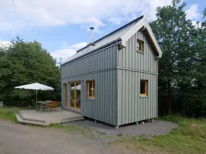 Aus ihren vernichteten Fichten bauen die Geschwister Lisa und Timo Gelzh&auml;user Tiny Houses.