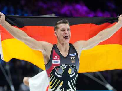 Turner Lukas Dauser gewann WM-Gold am Barren.