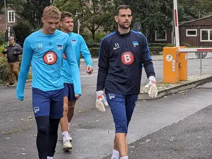 Torh&uuml;ter Marius Gersbeck ist zur&uuml;ck im Mannschaftstraining von Hertha BSC.