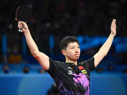 Auch Tischtennis-Olympiasieger Ma Long aus China ist in Frankfurt am Start.