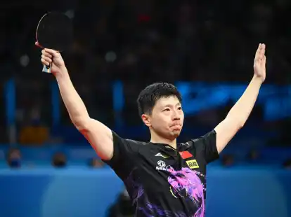 Auch Tischtennis-Olympiasieger Ma Long aus China ist in Frankfurt am Start.
