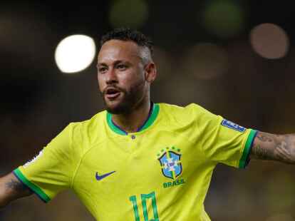 Brasiliens Neymar brach den Rekord von Pel&eacute;.
