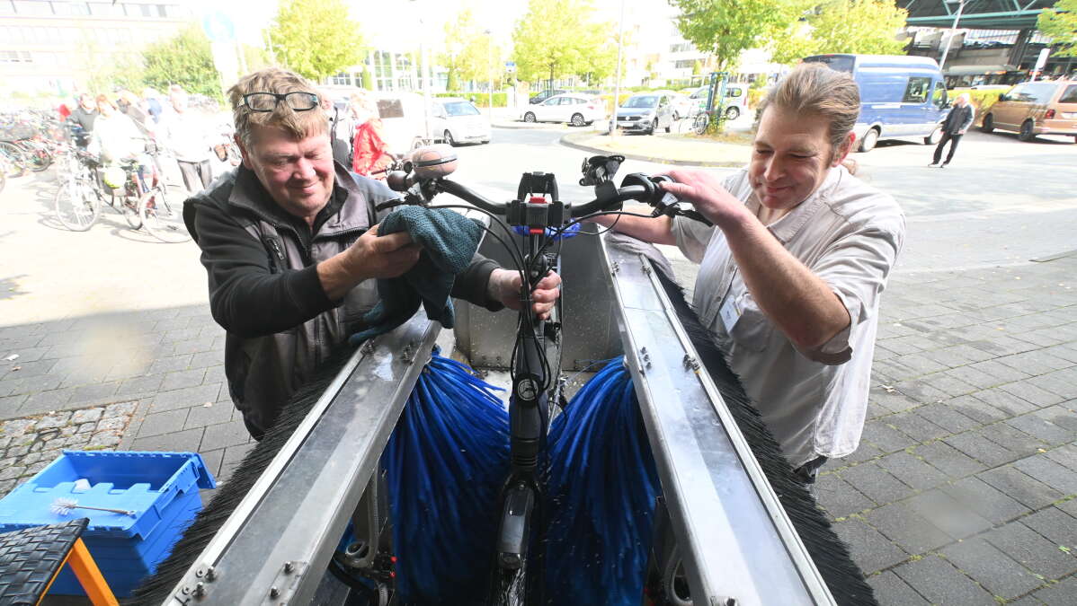 Fahrradwaschanlage in Oldenburg Große Nachfrage beim Test