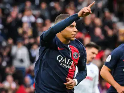 Kylian Mbappe brachte Paris Saint-Germain mit 1:0 in F&uuml;hrung.