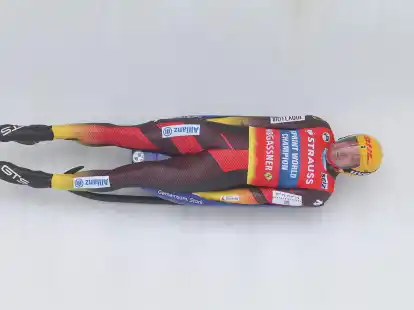 Rodler Felix Loch f&auml;hrt in der Schweiz auf Platz 2.