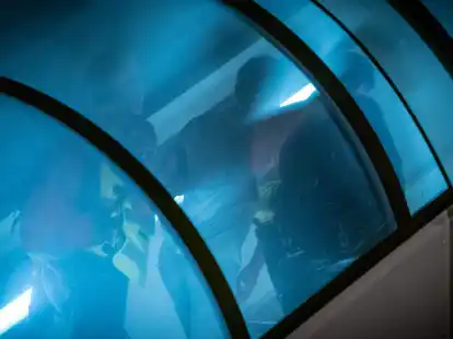 Abschiebung: Polizeibeamte begleiten einen Afghanen auf dem Flughafen Leipzig-Halle in ein Charterflugzeug.