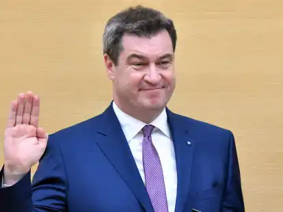 CSU-Chef Markus S&ouml;der ist erneut als bayerischer Ministerpr&auml;sident gew&auml;hlt worden.