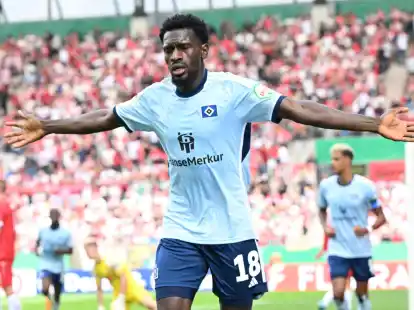 Er sorgte f&uuml;r den ersten Treffer der Partie: Hamburgs Bakery Jatta.