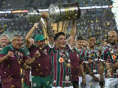 Fluminense-Kapit&auml;n German Cano gewann mit seinem Team die Copa Libertadores.