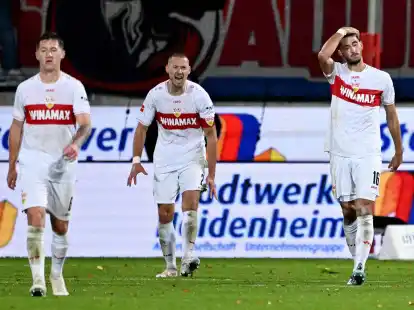 Stuttgart musste sich in Heidenheim geschlagen geben.