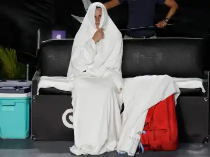 Dick eingepackt: Aryna Sabalenka in Cancun.