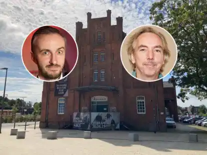 Das Zollhaus in Leer bekommt nun endlich eine neue Heizungsanlage. Mit dazu beigetragen hat der Podcast &bdquo;Fest & Flauschig&ldquo; von Jan B&ouml;hmermann (links) und Olli Schulz. Doch wie?