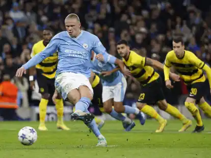 Torj&auml;ger Erling Haaland traf nat&uuml;rlich f&uuml;r Man City.