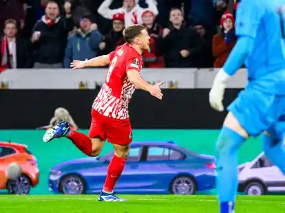 Maximilian Eggestein sorgte beim Freiburger Sieg gegen Topola f&uuml;r das zweite Tor.