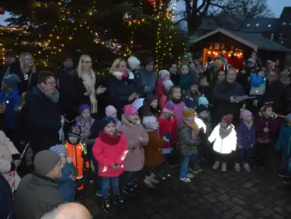 Die Familien haben ihren Spa&szlig; auf dem Weihnachtsmarkt