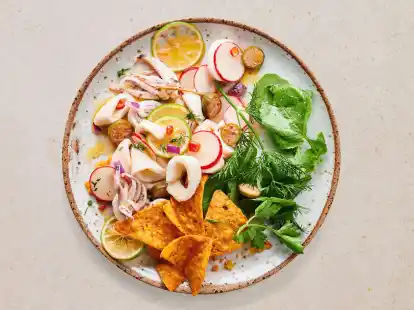 Nicht nur Fisch, sondern auch kleine Tintenfische eignen sich f&uuml;r Ceviche, etwa als  Calamaretti-Ceviche.