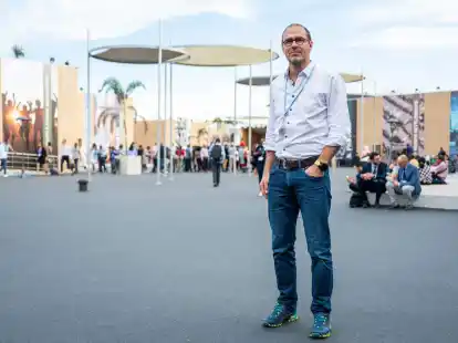 Martin Kaiser, Gesch&auml;ftsf&uuml;hrender Vorstand von Greenpeace Deutschland, auf dem Gel&auml;nde des UN-Klimagipfel COP27 (Archivbild).