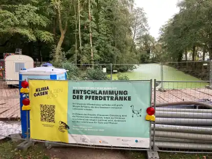 Die Entschlammung der Pferdetr&auml;nke ist ein teures Unterfangen.