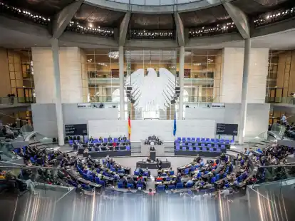 Bundestagsdebatte zum Haushalt 2024.