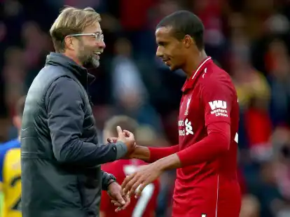 Liverpools Trainer J&uuml;rgen Klopp muss l&auml;nger auf Joel Matip verzichten.