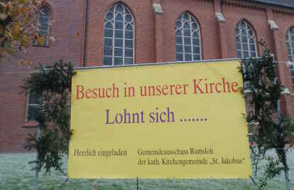 Der Gemeindeausschuss in Ramsloh l&auml;dt zu einem Besuch in der St.-Jakobus-Kirche w&auml;hrend der Adventszeit ein.