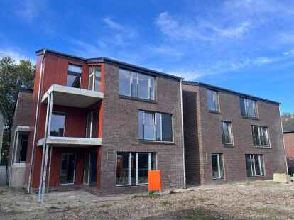 Ein Neubau der Wohnungsbau Friesland in der Johannes-Brahms-Stra&szlig;e in Jever.